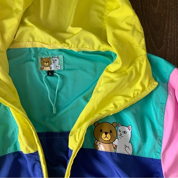 RIPNDIP | Teddy Fresh Packable Anorak Jacket (Multi) | Size Large - Picture 4 of 8